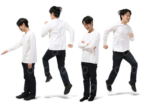 男性の動作素材