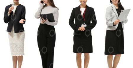ビジネスオフィスの女性全身素材