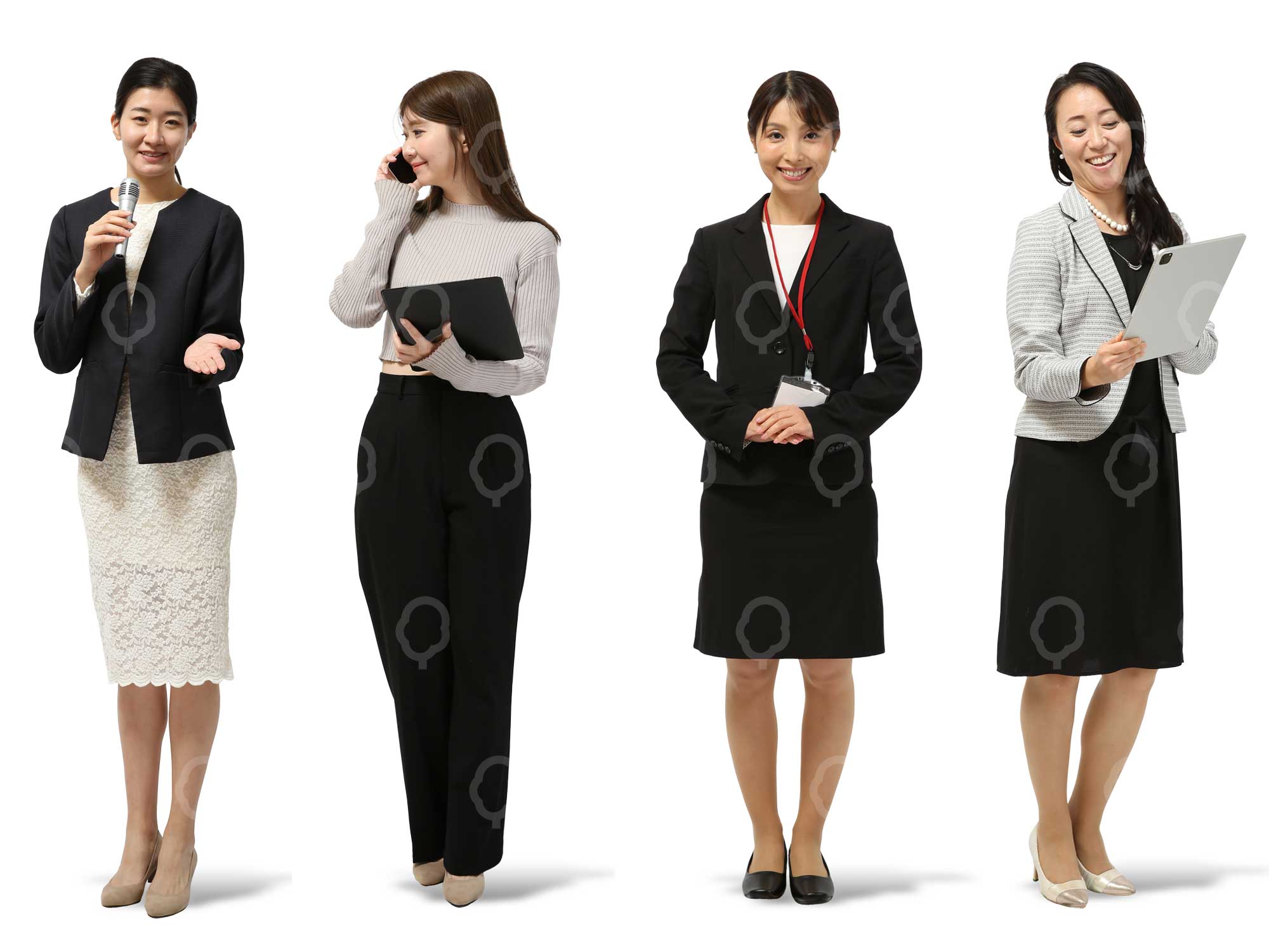 ビジネスオフィスの女性全身素材