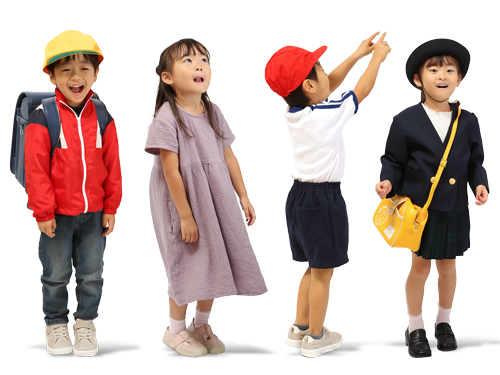 子供のランドセル姿-体操服-幼稚園制服-全身素材