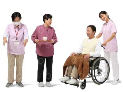 シニア介護人物素材