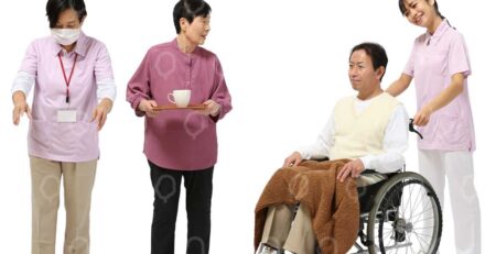 シニア介護人物素材